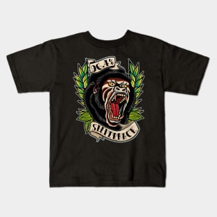 Traditional tattoo 96.4% Silverback Gym Apparel Kids T-Shirt